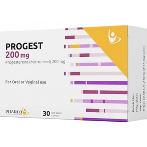 PROGEST 200 MG ( PROGESTERONE ) 30 ORAL / VAGINAL CAPSULES
